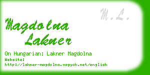 magdolna lakner business card